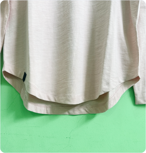 Organic Cotton Ladies Long Sleeve T-Shirt – Curved Hem