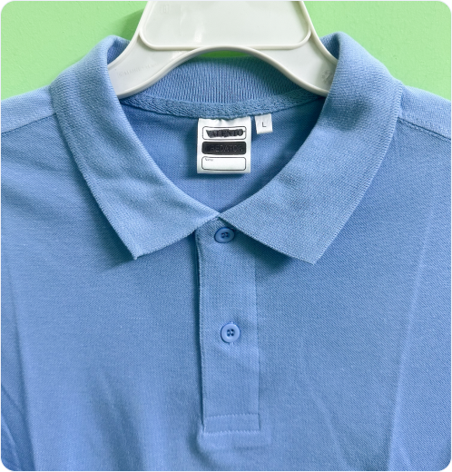 Men’s Plain Long Sleeve Polo Shirt With Cuff Rib