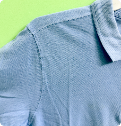 Men’s Plain Long Sleeve Polo Shirt With Cuff Rib