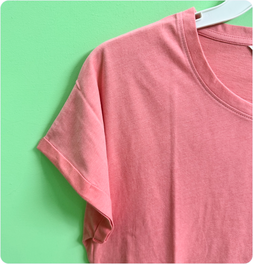 Folded Sleeve Women T-Shirt–Stylish & Comfortable | Smart Clothing