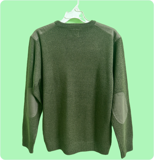 Round Neck Men’s Patch Sweater – Premium Quality | Smart Clothing