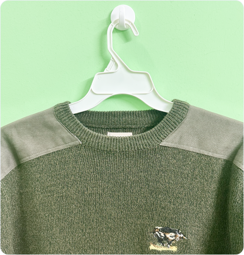 Round Neck Men’s Patch Sweater – Premium Quality | Smart Clothing