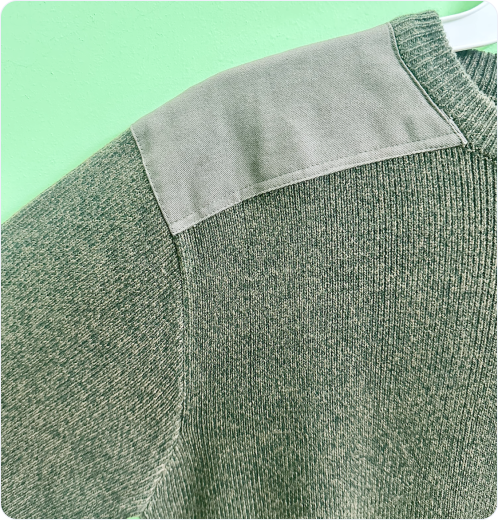 Round Neck Men’s Patch Sweater – Premium Quality | Smart Clothing