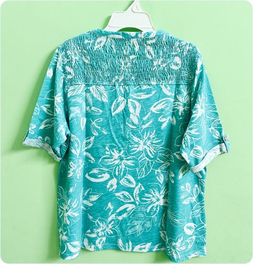 Women’s Floral Smocked T-Shirt Casual Summer Top