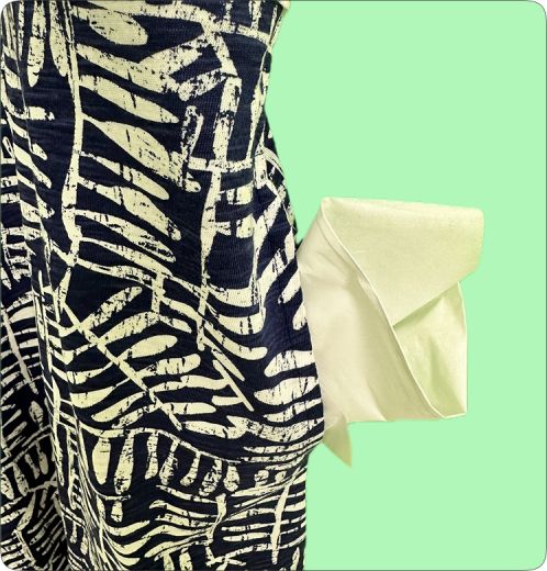 Women’s Indigo Slub Printed Top | Sleeveless Lace Detail Summer Top
