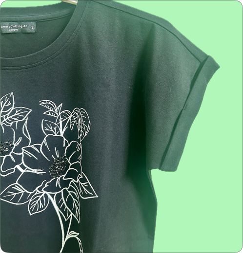 Handmade Beaded T Shirt for Women Elegant Casual Top