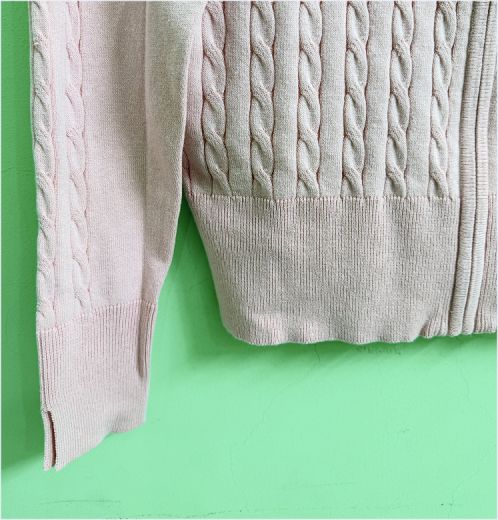 Premium Cable Jacquard Zip Hoodie Sweater