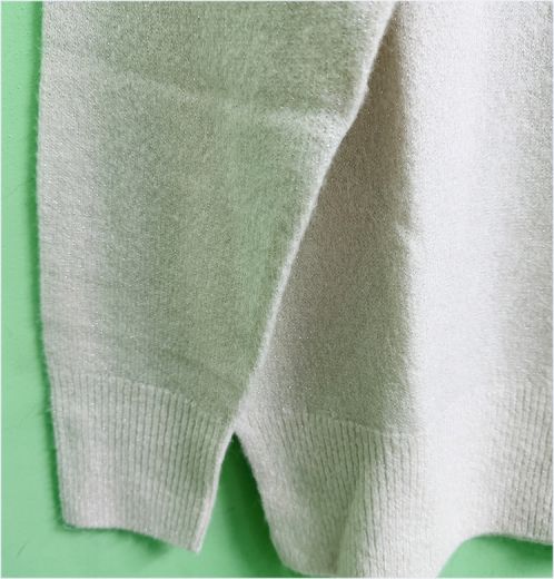 Silver Oversized Lurex Knitwear for Women Trendy Style