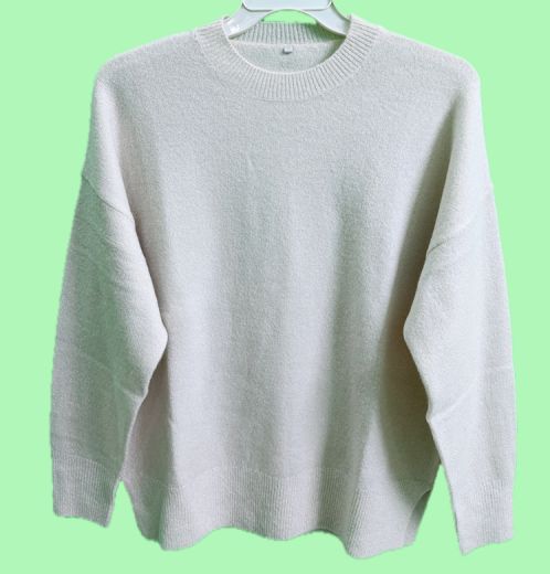 Silver Oversized Lurex Knitwear for Women Trendy Style