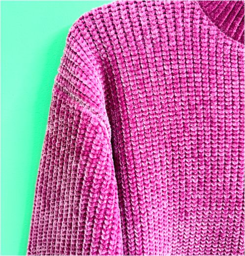 Oversized Shiny Chenille Ladies Sweater Soft & Trendy