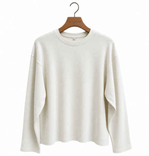 Waffle Men’s Long Sleeve T-Shirt – Premium Quality | Smart Clothing