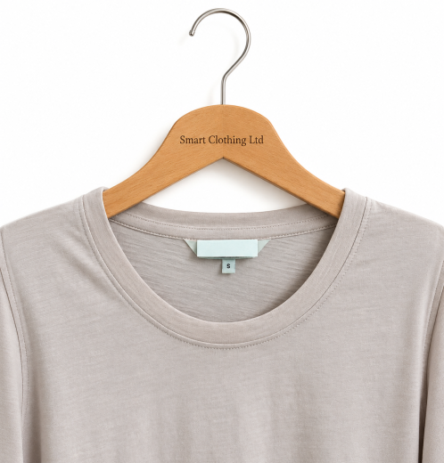 Organic Cotton Ladies Long Sleeve T-Shirt – Curved Hem