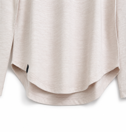 Organic Cotton Ladies Long Sleeve T-Shirt – Curved Hem