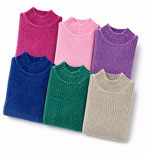 Oversized Shiny Chenille Ladies