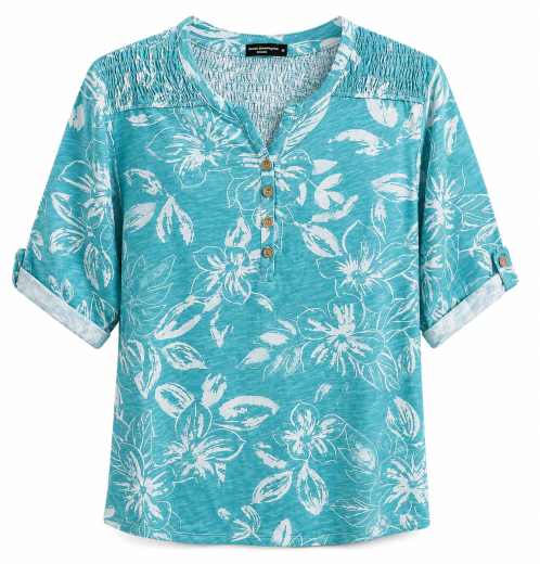 Women’s Floral Smocked T-Shirt