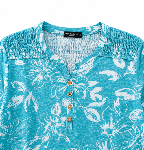 Women’s Floral Smocked T-Shirt