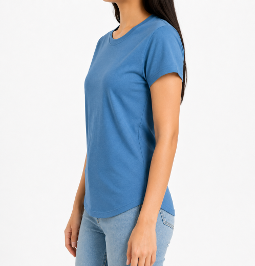 Soft Viscose Curved Hem Women’s T-Shirt Premium Comfort