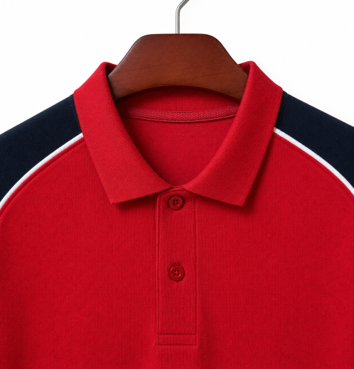 Wholesale Men's 100% Cotton Pique Raglan Polo Shirt Contrast Sleeve Polo