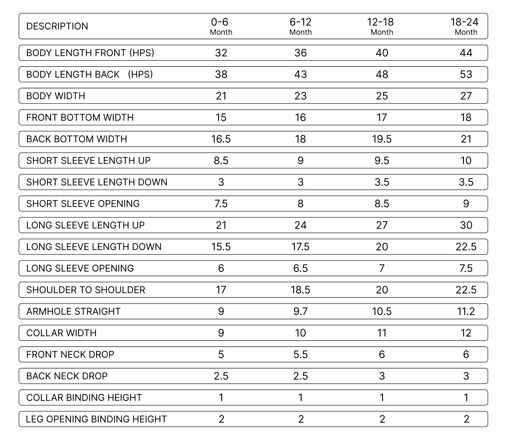 Size Chart Image